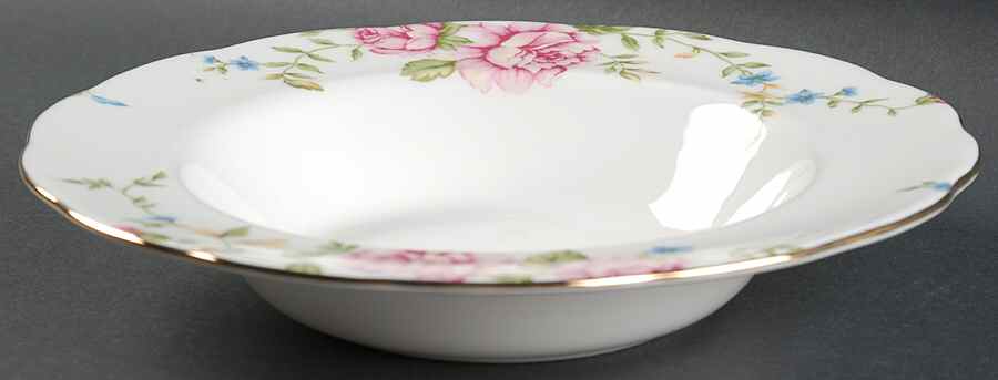 English Rose Large Rim Soup Bowl by Royal Albert-1
