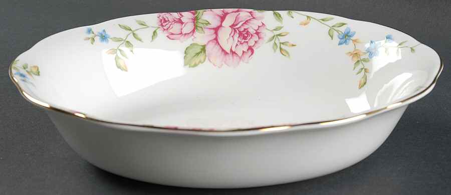 English Rose 9" Oval Vegetable Bowl by Royal Albert-1