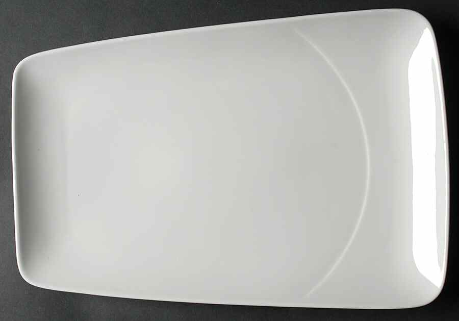 Spa Lifestyle Reflection White 15" Rectangular Serving Platter by Royal Doulton-1