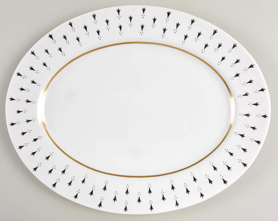 Ermine 15" Oval Serving Platter by Royal Albert-1
