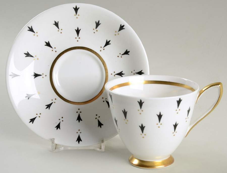 Ermine Footed Cup & Saucer Set by Royal Albert-1
