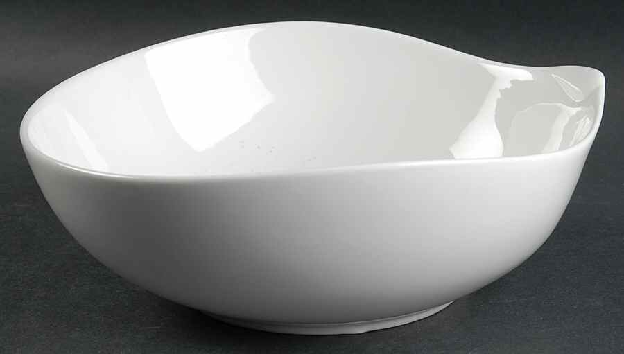 Spa Lifestyle Waterdrop White 9" Round Serving Bowl by Royal Doulton-1