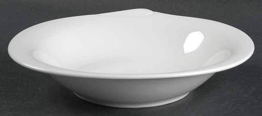Spa Lifestyle Waterdrop White Large Rim Soup Bowl by Royal Doulton-1