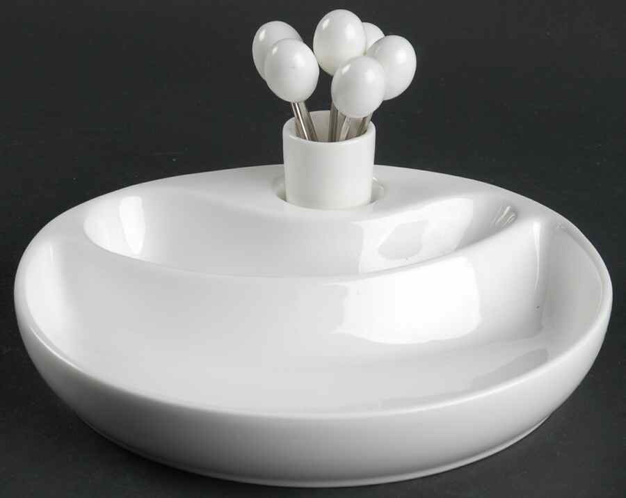 Spa Lifestyle Accessories 2 Section Server with Picks by Royal Doulton-1