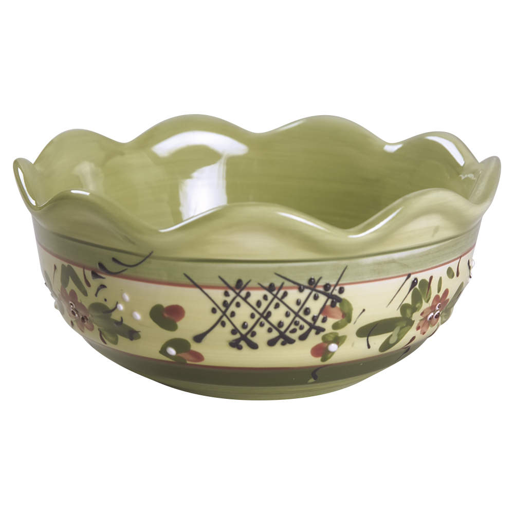 Fleuron 6" Ruffled Bowl by Romancing Provence-1