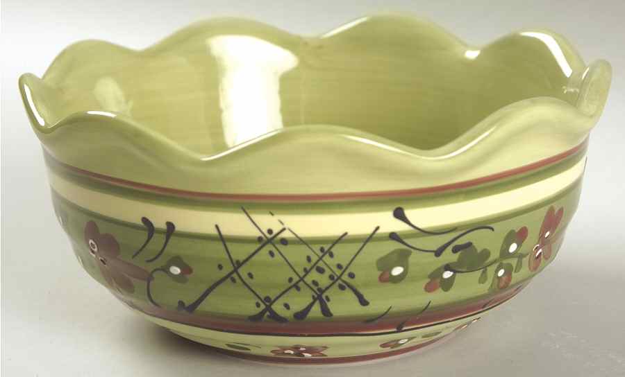 Fleuron 6" Ruffled Bowl by Romancing Provence-1