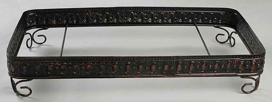 Fleuron Metal Stand for 15" Rectangular Baker by Romancing Provence-1