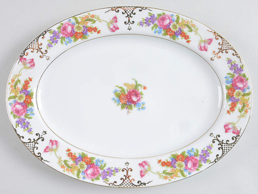 RNW8 12" Oval Serving Platter by Renwick (Japan)-1