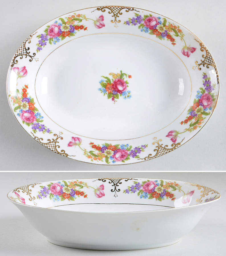 RNW8 10" Oval Vegetable Bowl by Renwick (Japan)-1