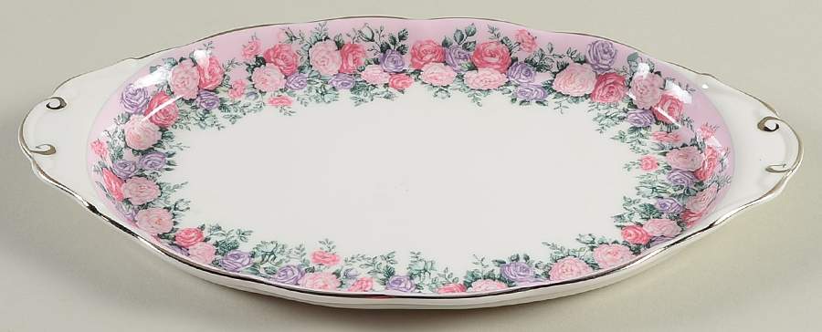 Rose Garland Tray for Creamer & Sugar with Lid by Royal Albert-1