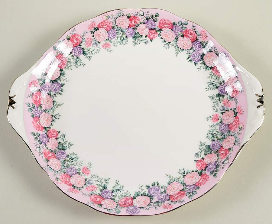 Rose Garland Handled Cake Plate by Royal Albert-1