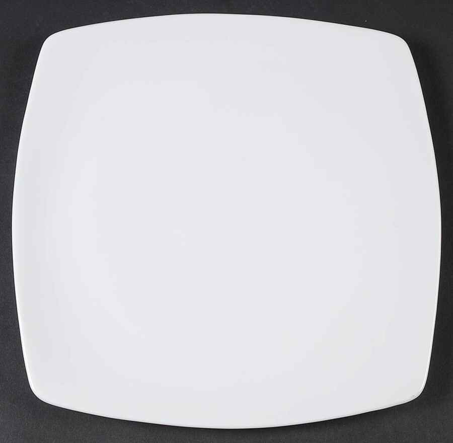 Classic White (Classic Shape) Square Dinner Plate by Royal Worcester-1