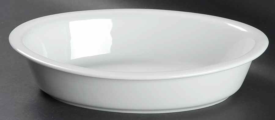 Classic White (Classic Shape) 12" Deep Oval Server by Royal Worcester-1