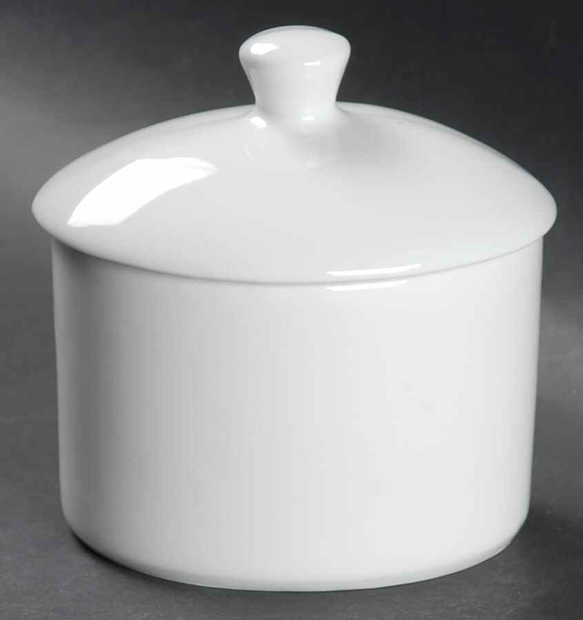 Classic White (Classic Shape) Sugar Bowl & Lid by Royal Worcester-1