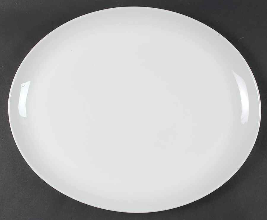 Classic White (Classic Shape) 15" Oval Serving Platter by Royal Worcester-1