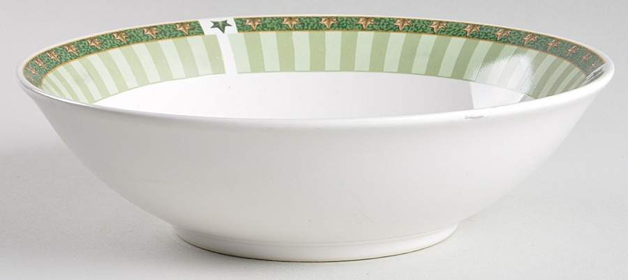 Rnf11a (Dark Green Band With Ivy Leaves) Coupe Soup Bowl by Royal Norfolk-1