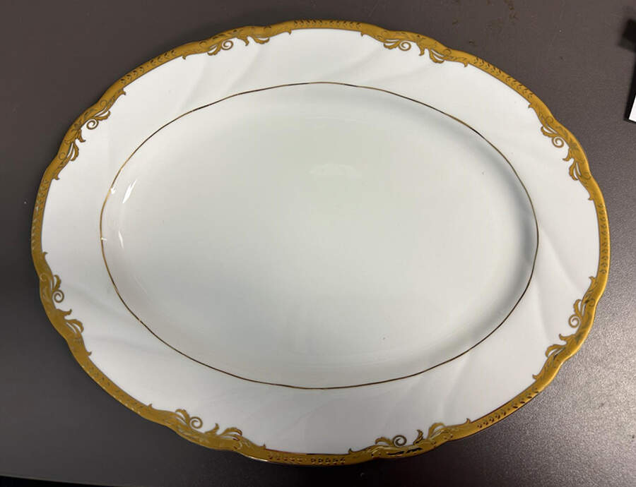 Crown Swirl Gold 14" Oval Serving Platter by Royal Doulton-1