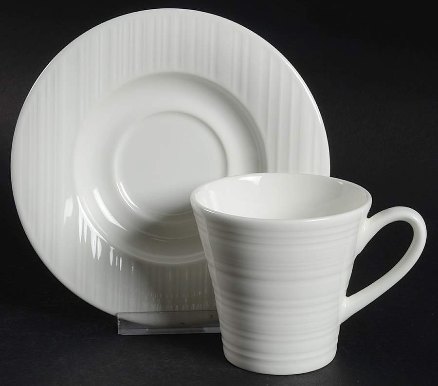 Fusion Embossed Flat Cup & Saucer Set by Royal Doulton-1