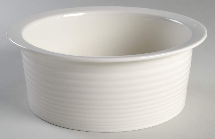 Gordon Ramsay White (Bone, No Trim) 2 Qt Round Covered Casserole No Lid by Royal Doulton-1