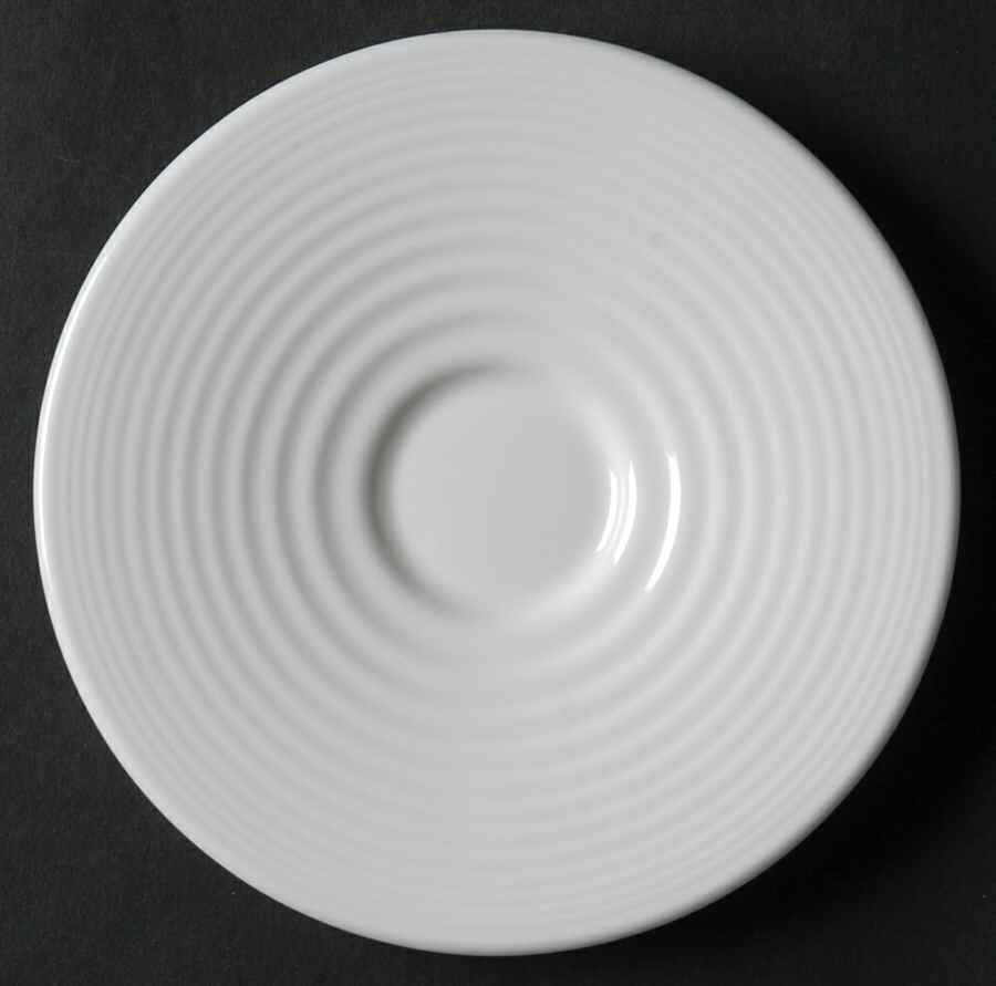 Gordon Ramsay White (Bone, No Trim) Saucer for Espresso Cup by Royal Doulton-1