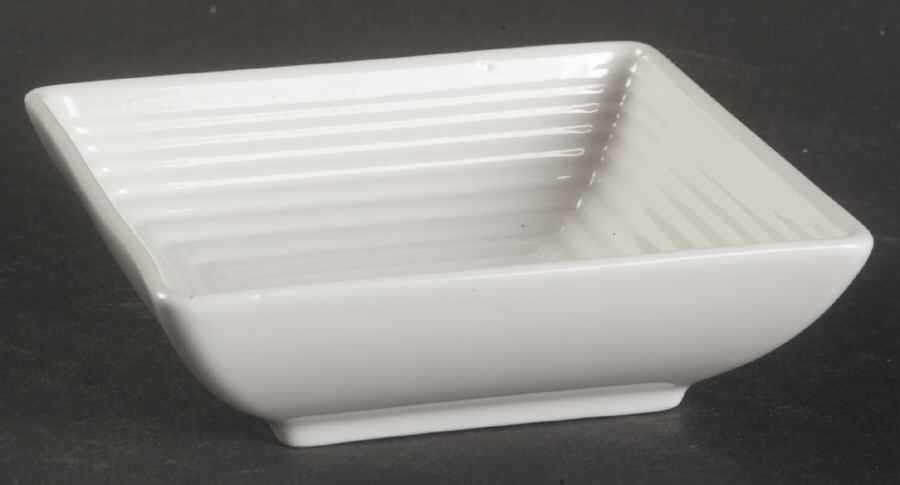 Gordon Ramsay White (Bone, No Trim) 4" Square Tray by Royal Doulton-1