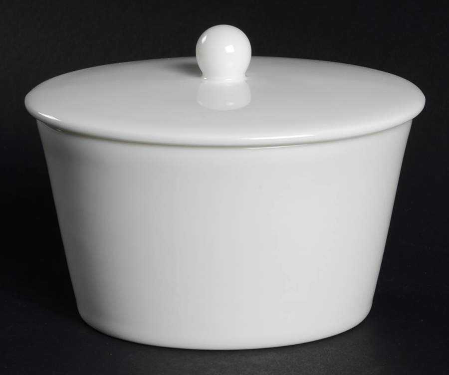 Signature White Sugar Bowl & Lid by Royal Doulton-1