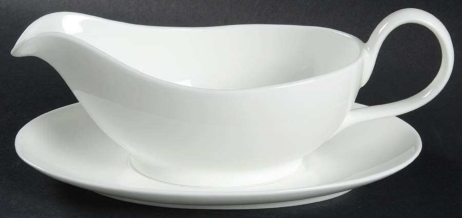 Signature White Gravy Boat & Underplate by Royal Doulton-1