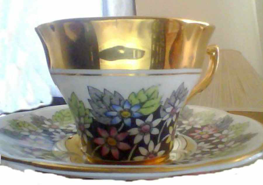 5044 Flat Cup & Saucer Set by Rosina-Queens-1