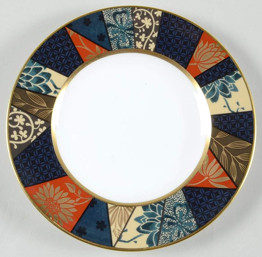 Kimono Bread & Butter Plate by Royal Crown Derby-1
