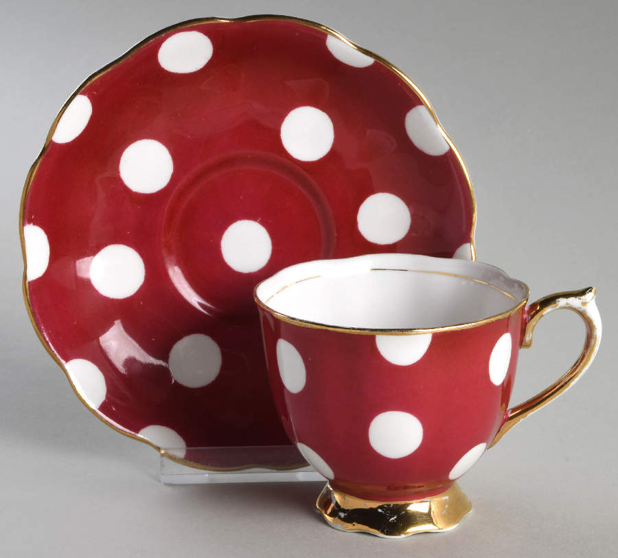 Polka Dot Series Footed Cup & Saucer Set by Royal Albert-1