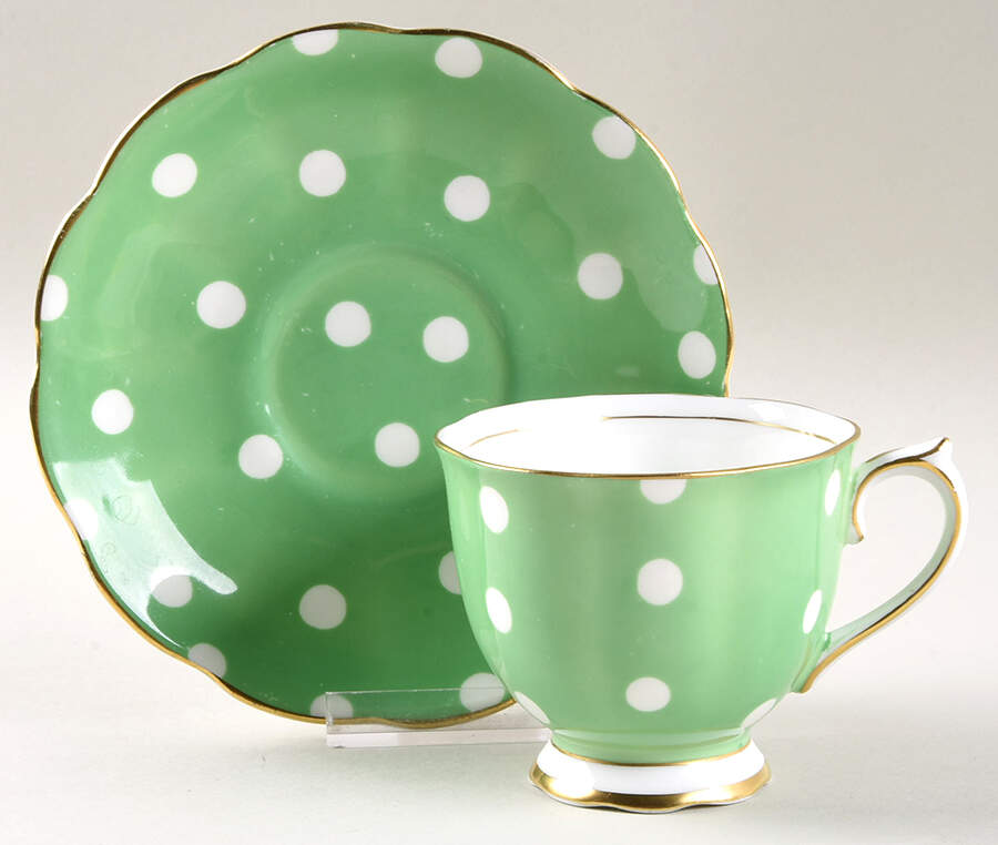 Polka Dot Series Footed Cup & Saucer Set by Royal Albert-1