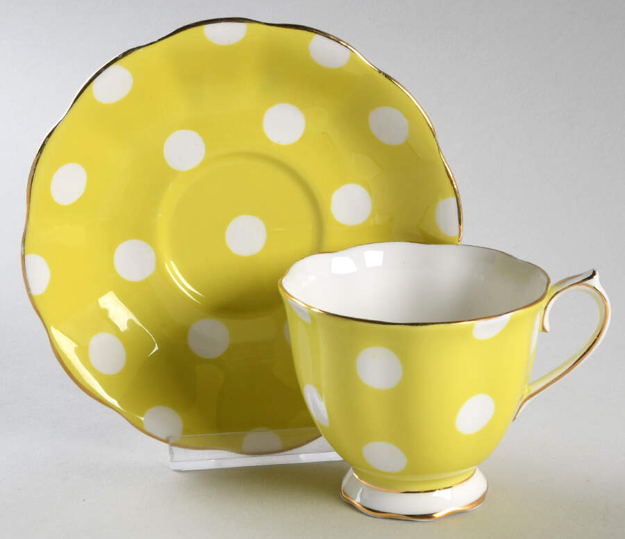 Polka Dot Series Footed Cup & Saucer Set by Royal Albert-1