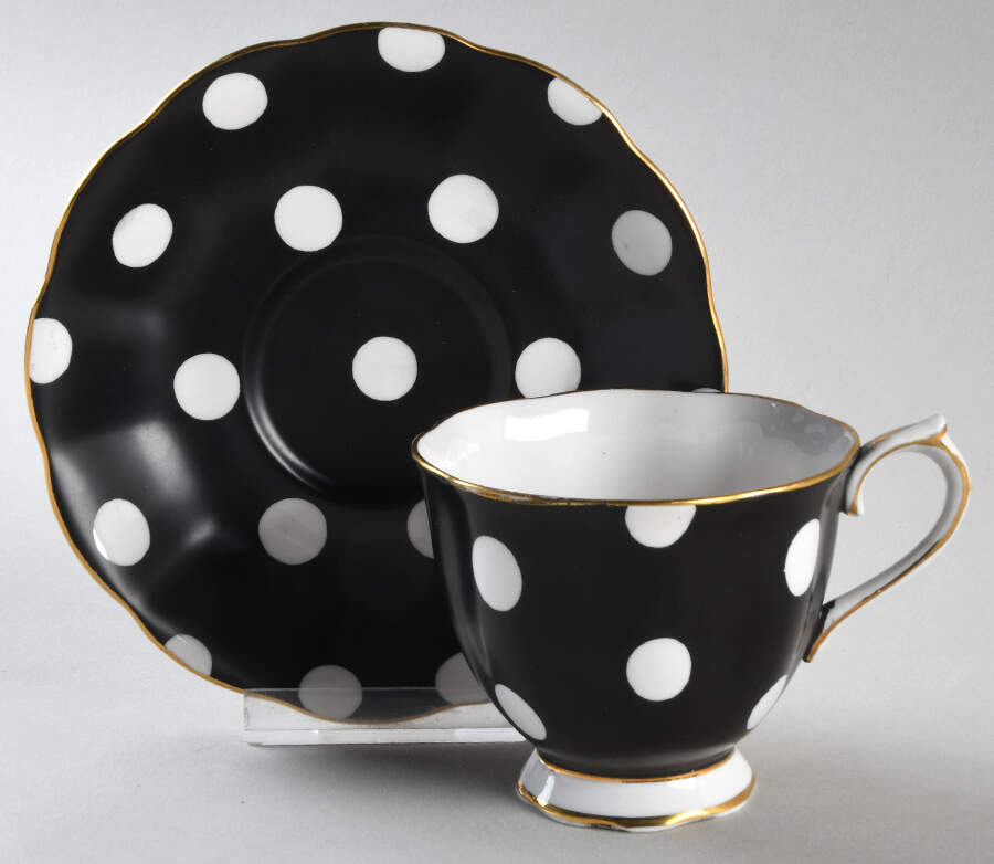 Polka Dot Series Footed Cup & Saucer Set by Royal Albert-1