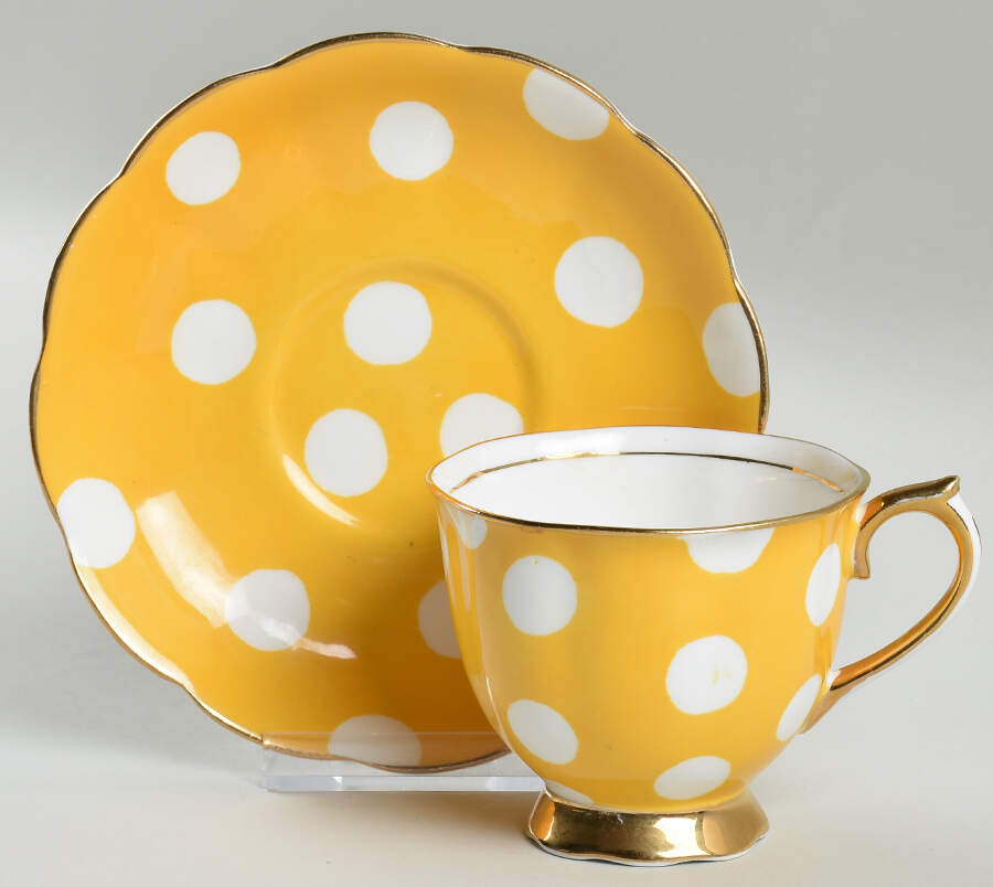 Polka Dot Series Footed Cup & Saucer Set by Royal Albert-1