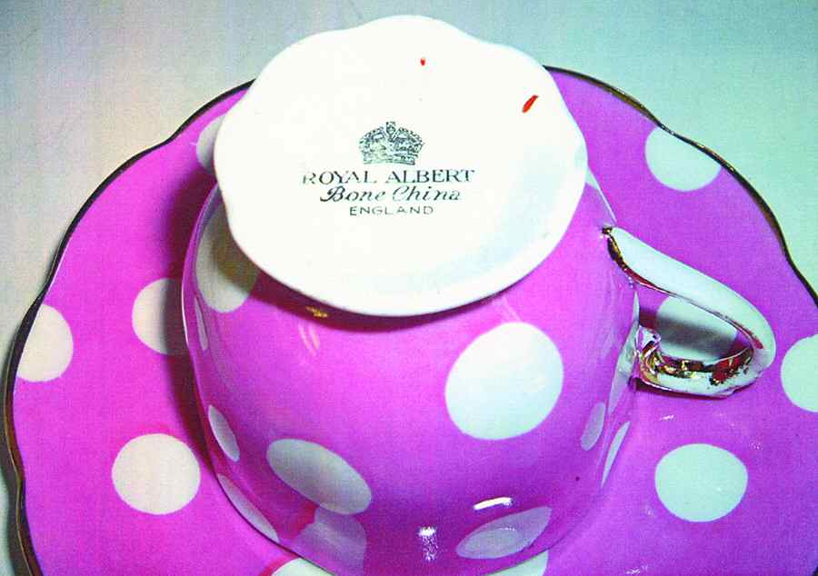 Polka Dot Series Footed Cup & Saucer Set by Royal Albert-1
