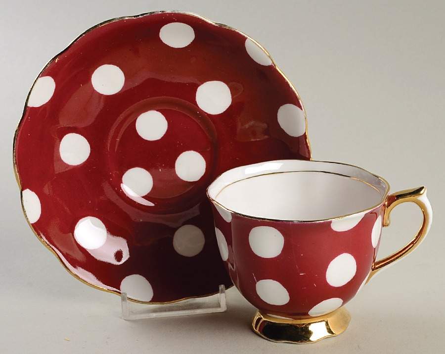 Polka Dot Series Footed Cup & Saucer Set by Royal Albert-1