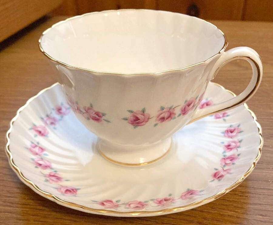 RID69 Footed Cup & Saucer Set by Ridgway (Ridgways)-1