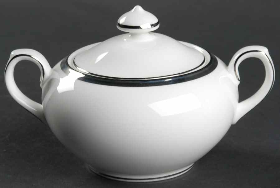 Silver Lining Sugar Bowl & Lid by Royal Doulton-1
