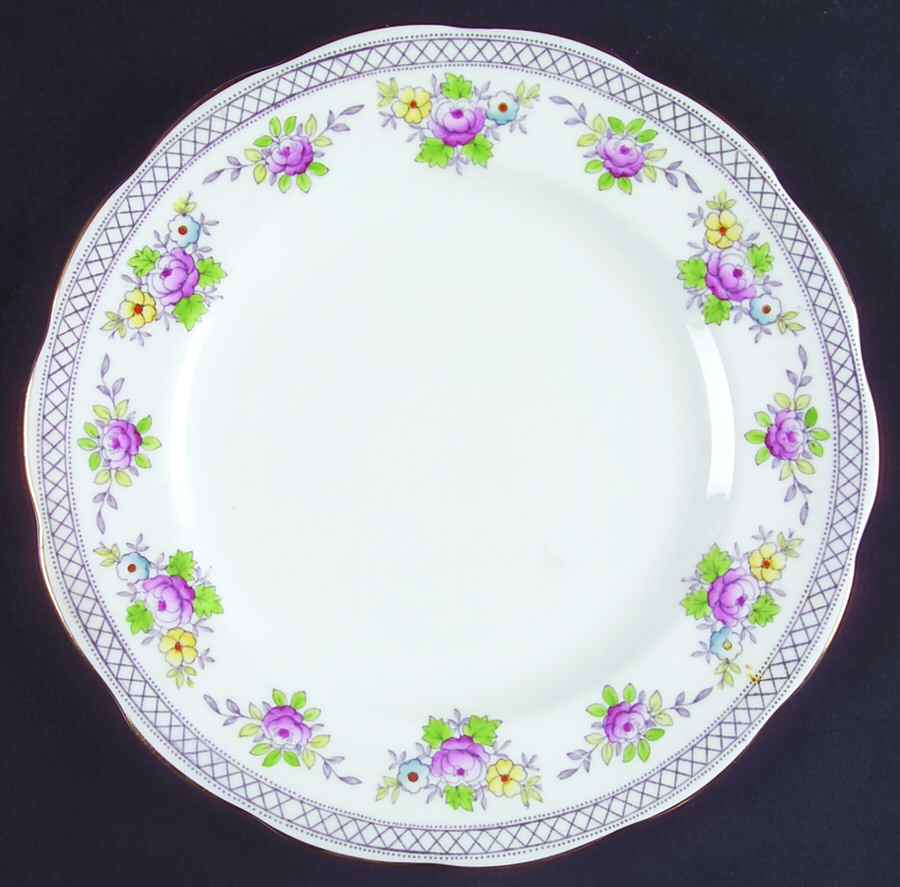 Trellis (Pink Rose) Salad Plate by Royal Albert-1