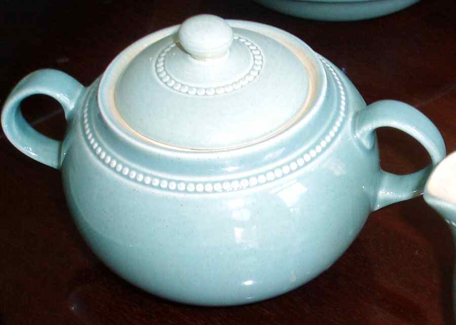 Roulette Sage Green Sugar Bowl & Lid by Royal Stafford-1