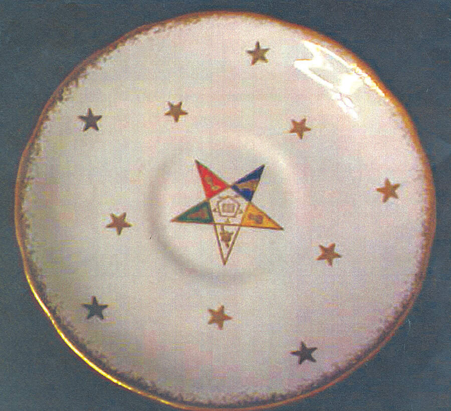 Order of the Eastern Star Saucer for Footed Cup by Royal Stafford-1