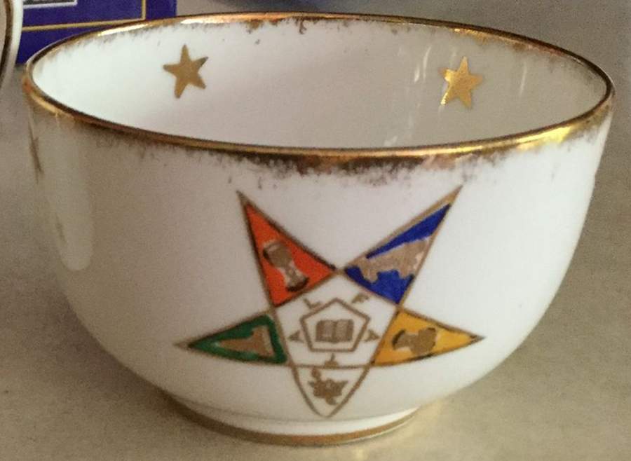 Order of the Eastern Star Mini Open Sugar Bowl by Royal Stafford-1