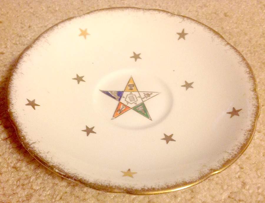 Order of the Eastern Star Saucer for Footed Cup by Royal Stafford-1