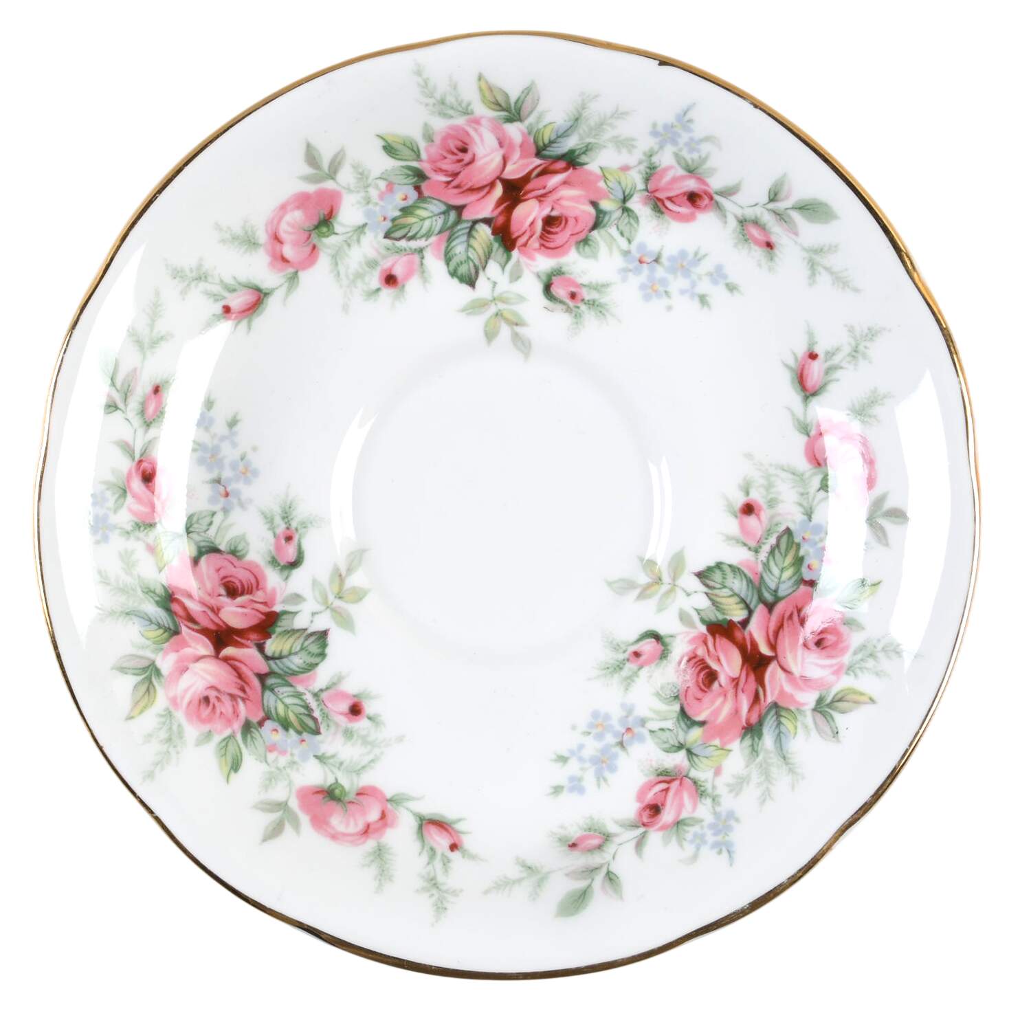 Rambling Rose (Scalloped) Saucer by Royal Standard-1