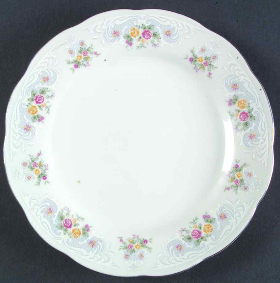 Spring Garden (Platinum Trim) Salad Plate by Red Sea-1