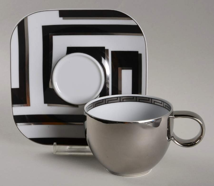Dedalo Flat Cup & Saucer Set by Rosenthal - Continental-1
