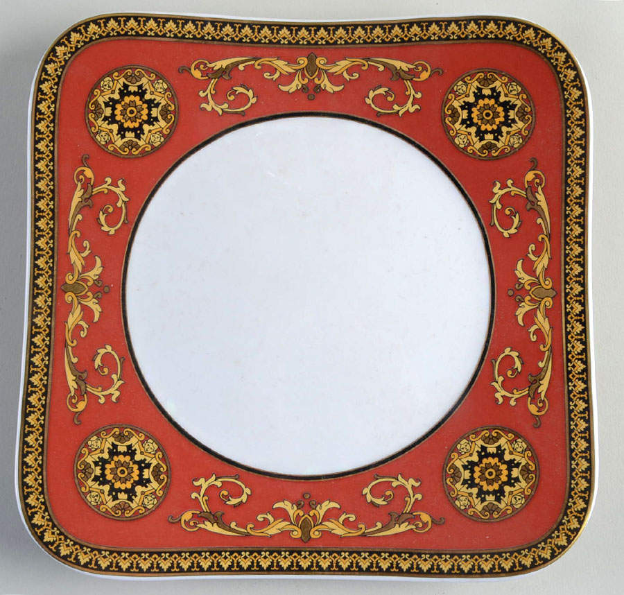 Medusa Red (Square) Salad Plate by Rosenthal - Continental-1