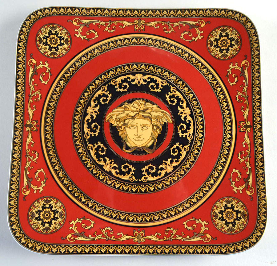 Medusa Red (Square) Service Plate (Charger) by Rosenthal - Continental-1