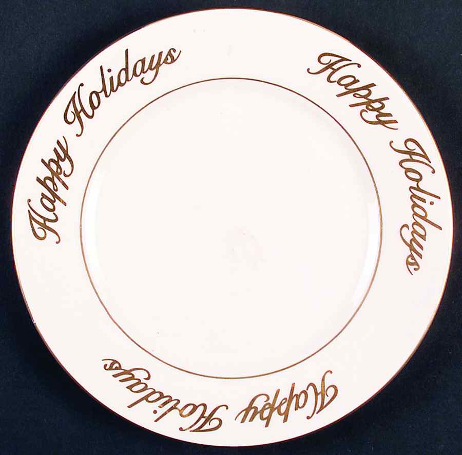 Happy Holidays Salad Plate by Royal Majestic-1