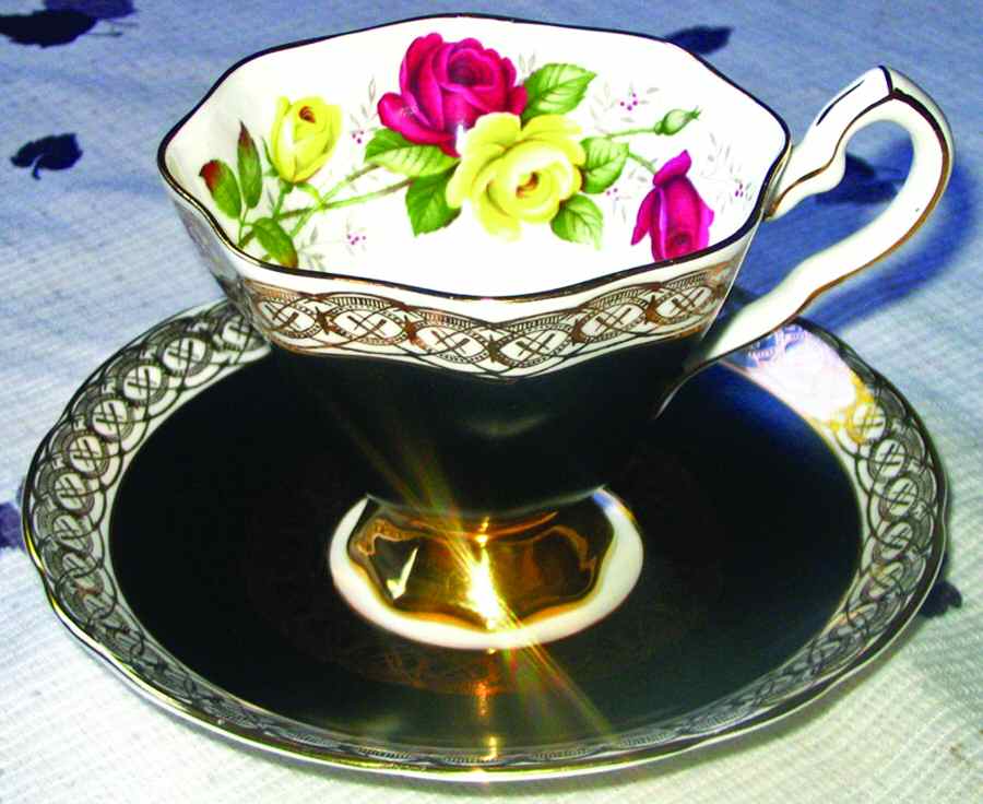 2004 Footed Cup & Saucer Set by Royal Stafford-1